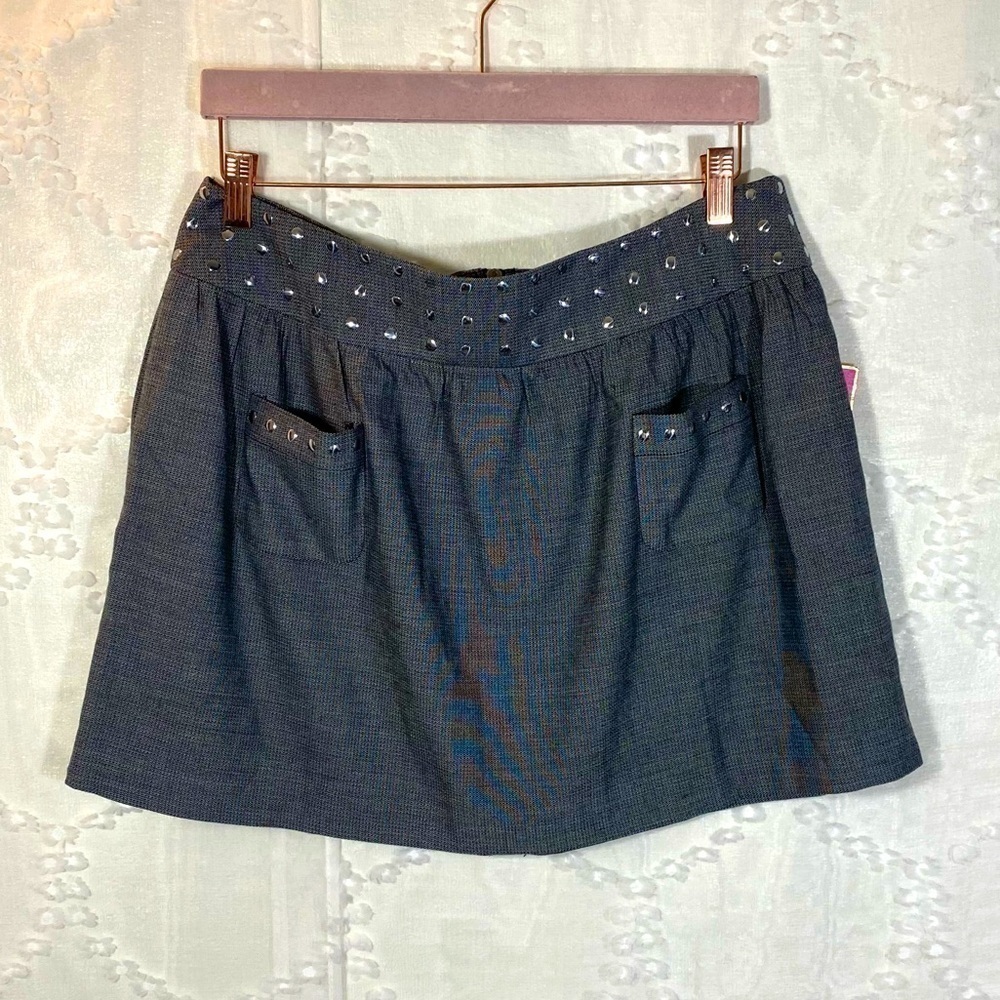 Candie’s dark grey mini skirt with studs size 13